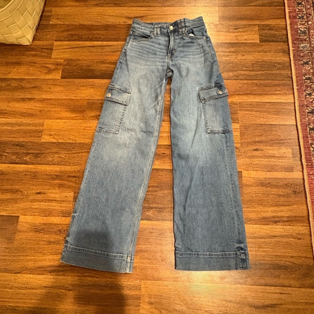 American eagle super high rise baggy wide leg jeans